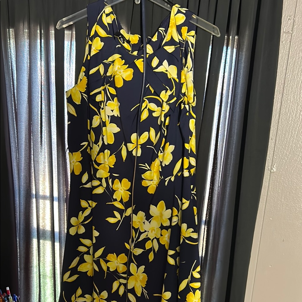 Alyx Yellow Floral Midi Dress